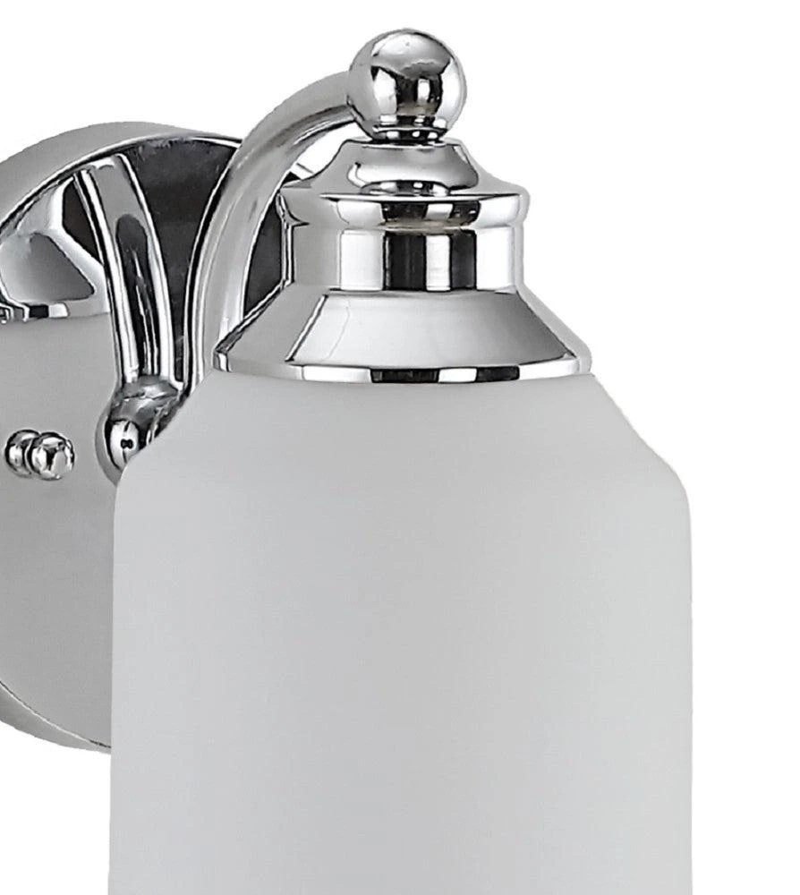 JONATHAN Y Lydia 5.13" 1-Light Iron/Frosted Glass Farmhouse Cottage LED Vanity Light 6