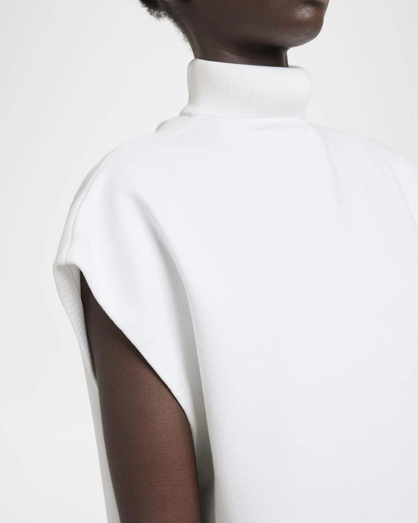 Alaia High-Neck Short-Sleeve Mini Tunic Dress 5