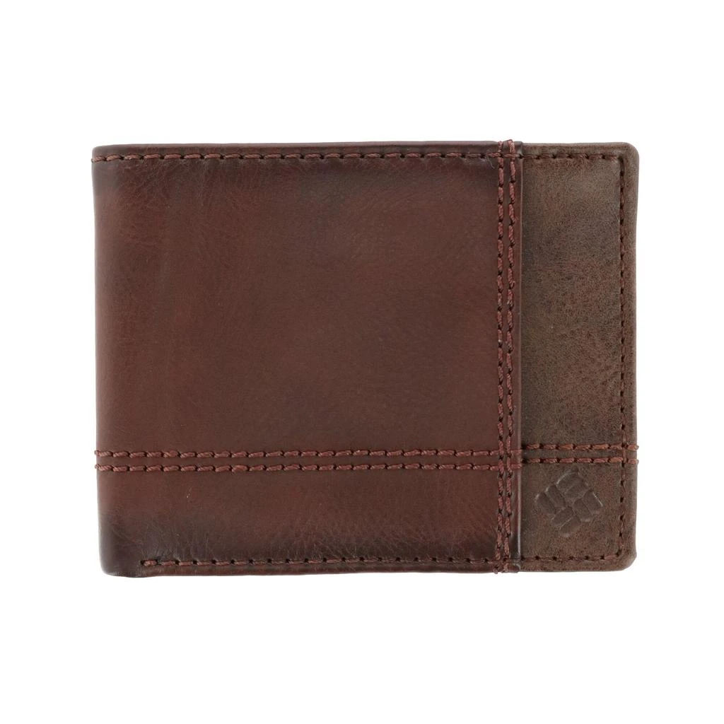 Columbia Men's Leather RFID Slim Bifold Wallet with Exterior Pocket 1