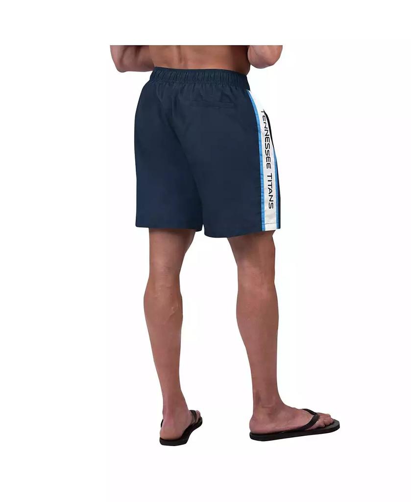 G-III Sports by Carl Banks Men's Navy Tennessee Titans Streamline Volley Swim Shorts