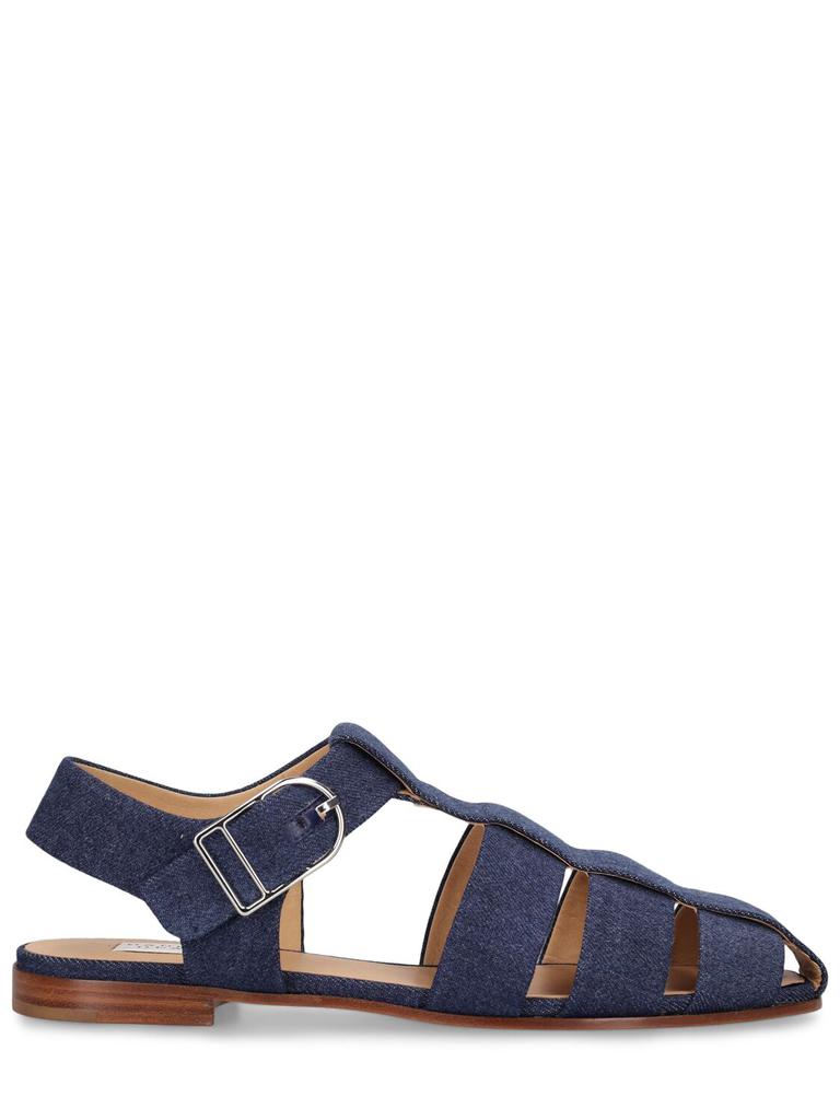 GABRIELA HEARST 10mm Lynn Denim Fisherman Sandals
