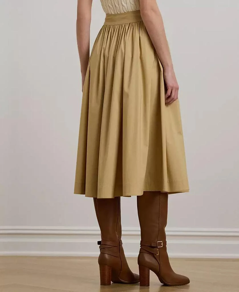 Ralph Lauren Women's Button-Front Cotton-Blend Skirt 2