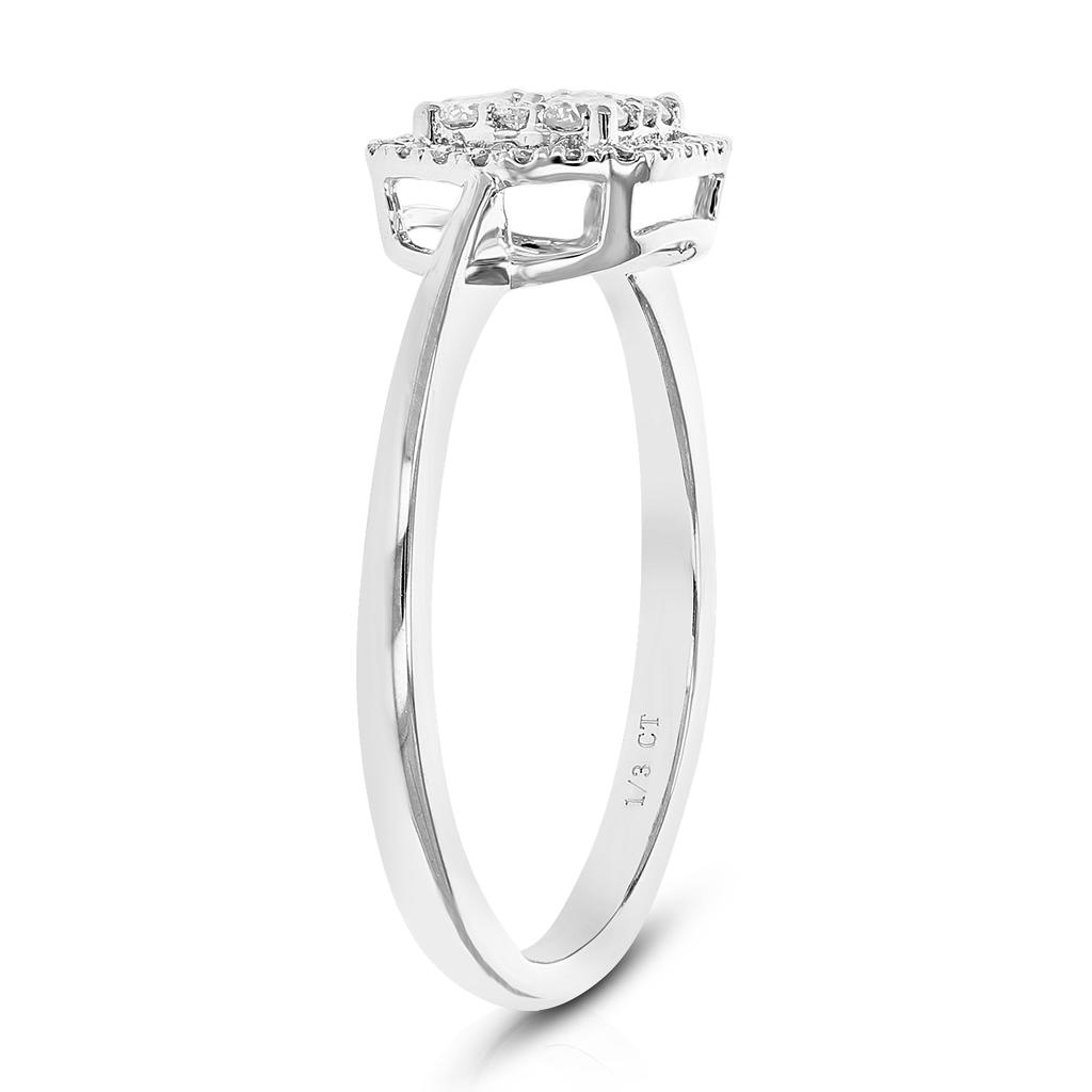 Vir Jewels 1/3 cttw Round Cut Lab Grown Diamond Engagement Ring 925 Sterling Silver Prong Set