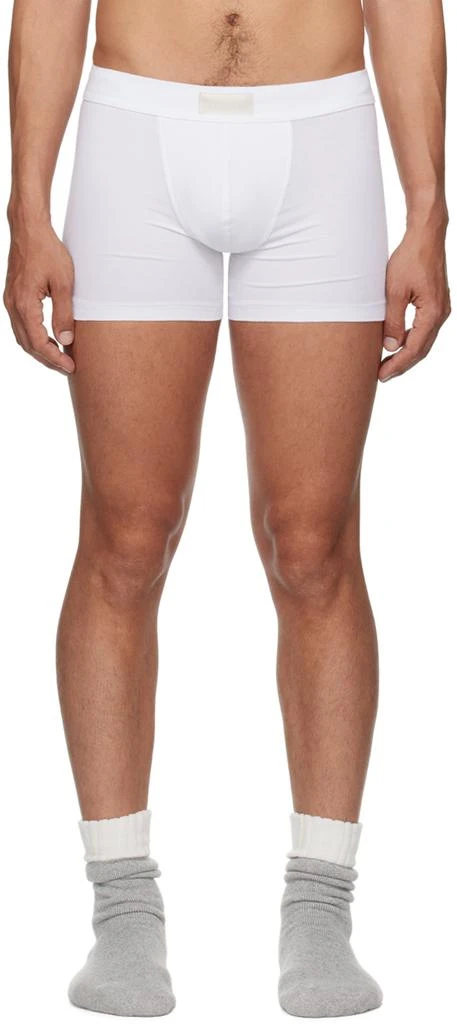 SKIMS Three-Pack White SKIMS Cotton 3" Boxer Briefs 2