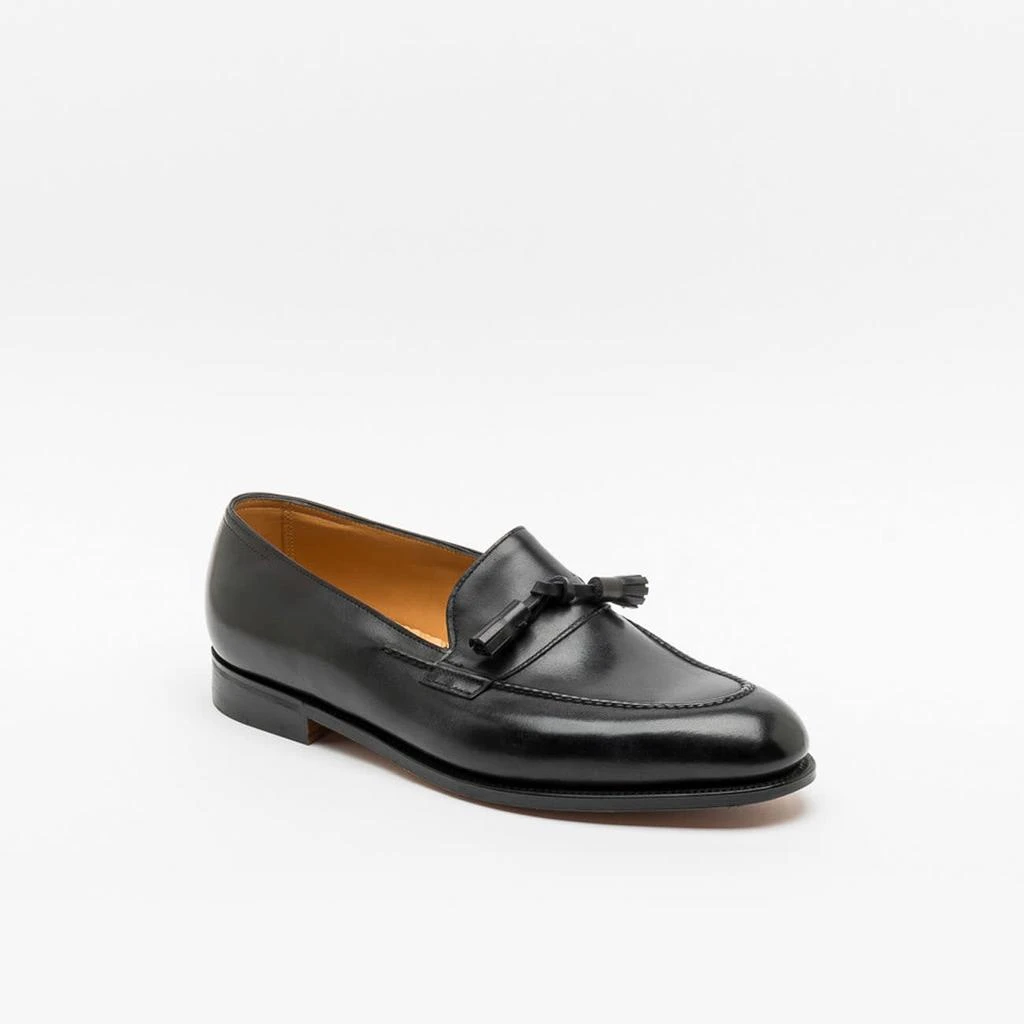John Lobb Callington Black Museum Calf Tassel Loafer 1