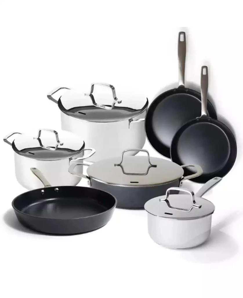 ALVA Maestro Cookware Set 11-Piece Set - Stainless Steel Pots and Nonstick Ceramic Frying Pans - Made without PFAS, PFOA
PTFE