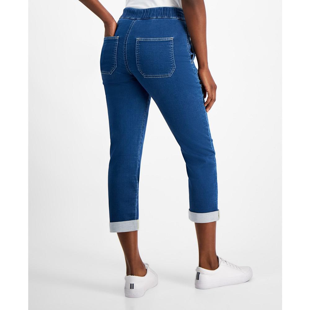 Style & Co Women's Mid-Rise Pull-On Straight-Leg Jeans, Created for Macy's