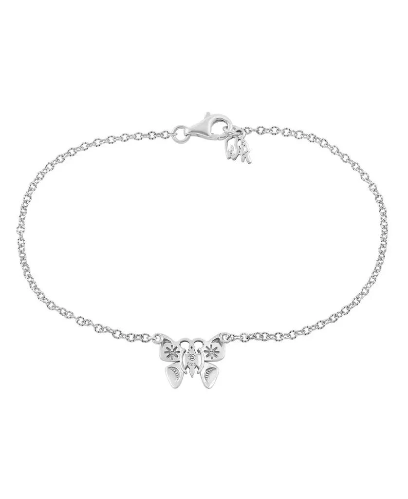 American West Jewelry Sterling Silver Butterfly Anklet 3