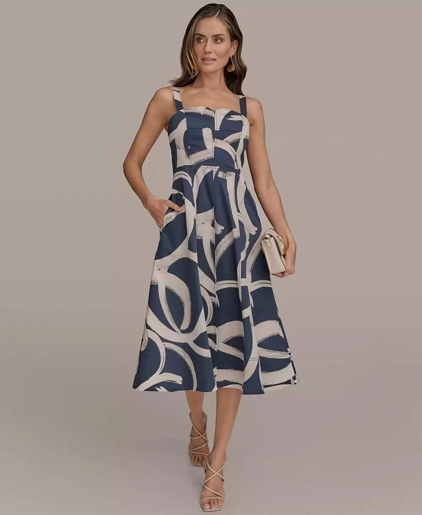 Donna Karan Women's A-Line Halter Midi Dress - Dresses & Skirts - Free  Shipping - BeyondStyle
