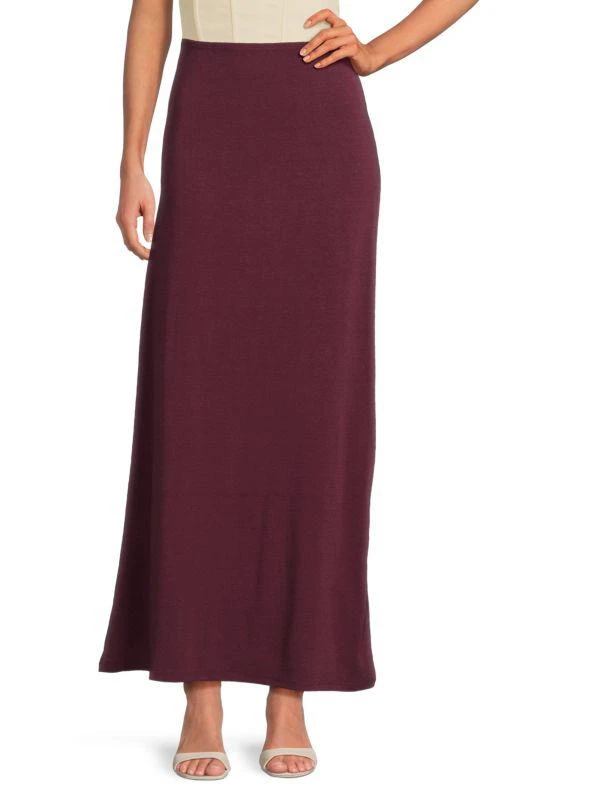 WeWoreWhat Solid Cotton-Blend Maxi Skirt 1