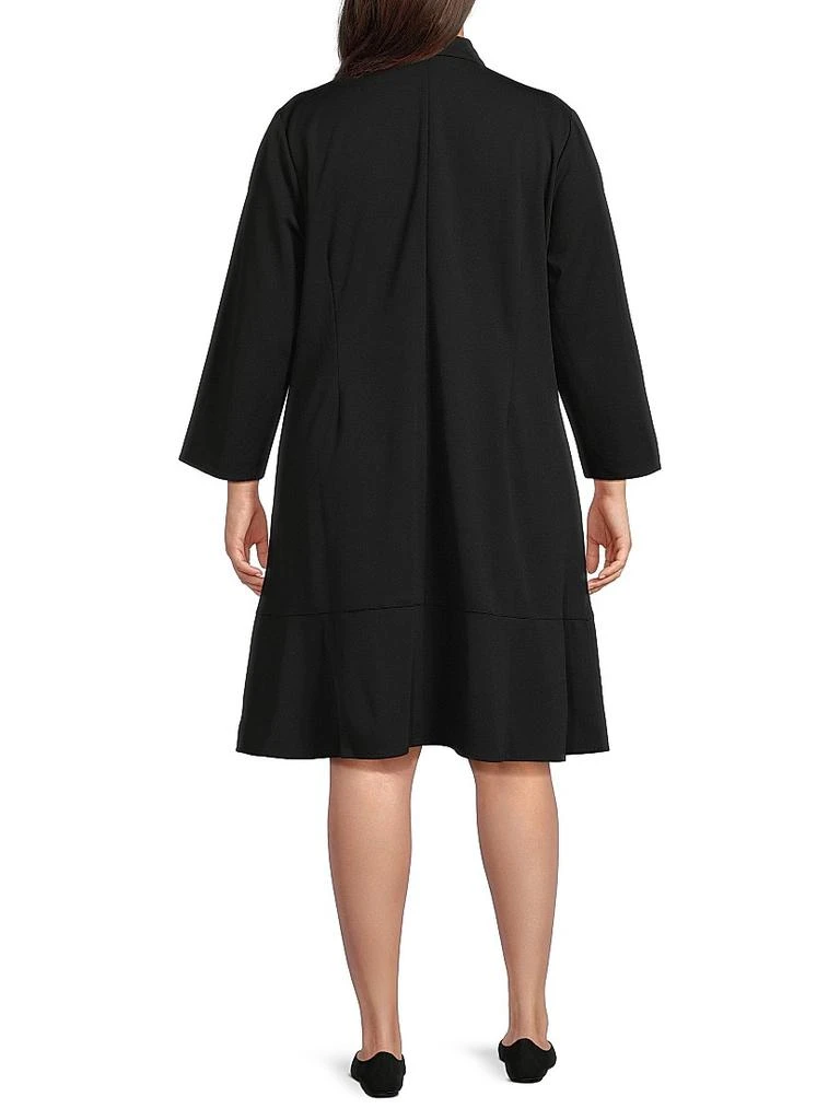 Ming Wang Plus Size Deco Crepe Minidress 5