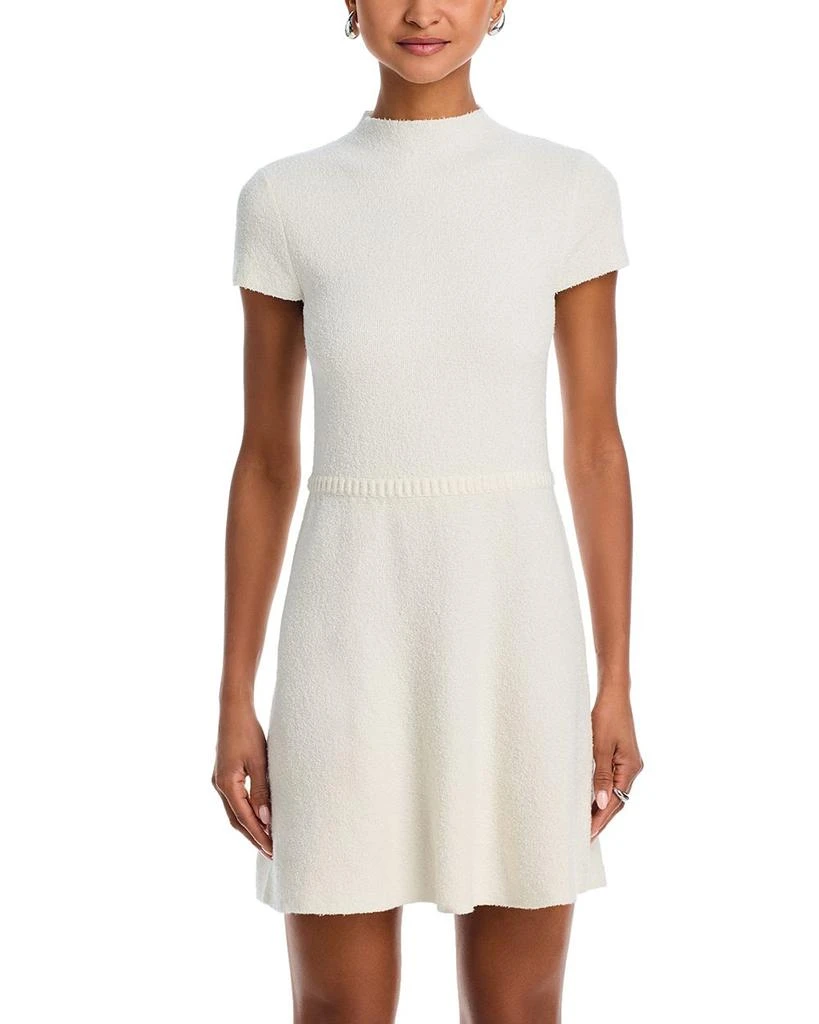 AQUA Bouclé Mock Neck Mini Dress 7