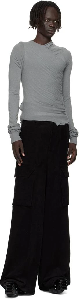 Rick Owens Gray Concordians Hollywood Banana LS T-shirt 4