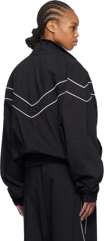 Shop Black Piping Raglan Track Jacket on Sale at BeyondStyle – Get