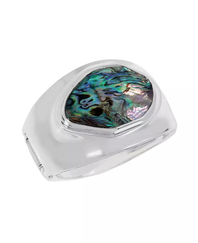 Robert Lee Morris Faux Stone Abalone Gem Bangle Bracelet