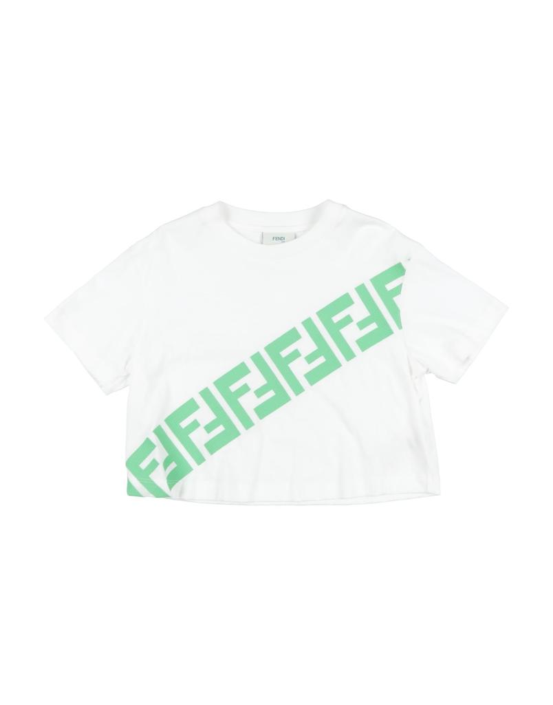Fendi Fendi Baby FF Logo Teddy Bear T-Shirt in White - Baby