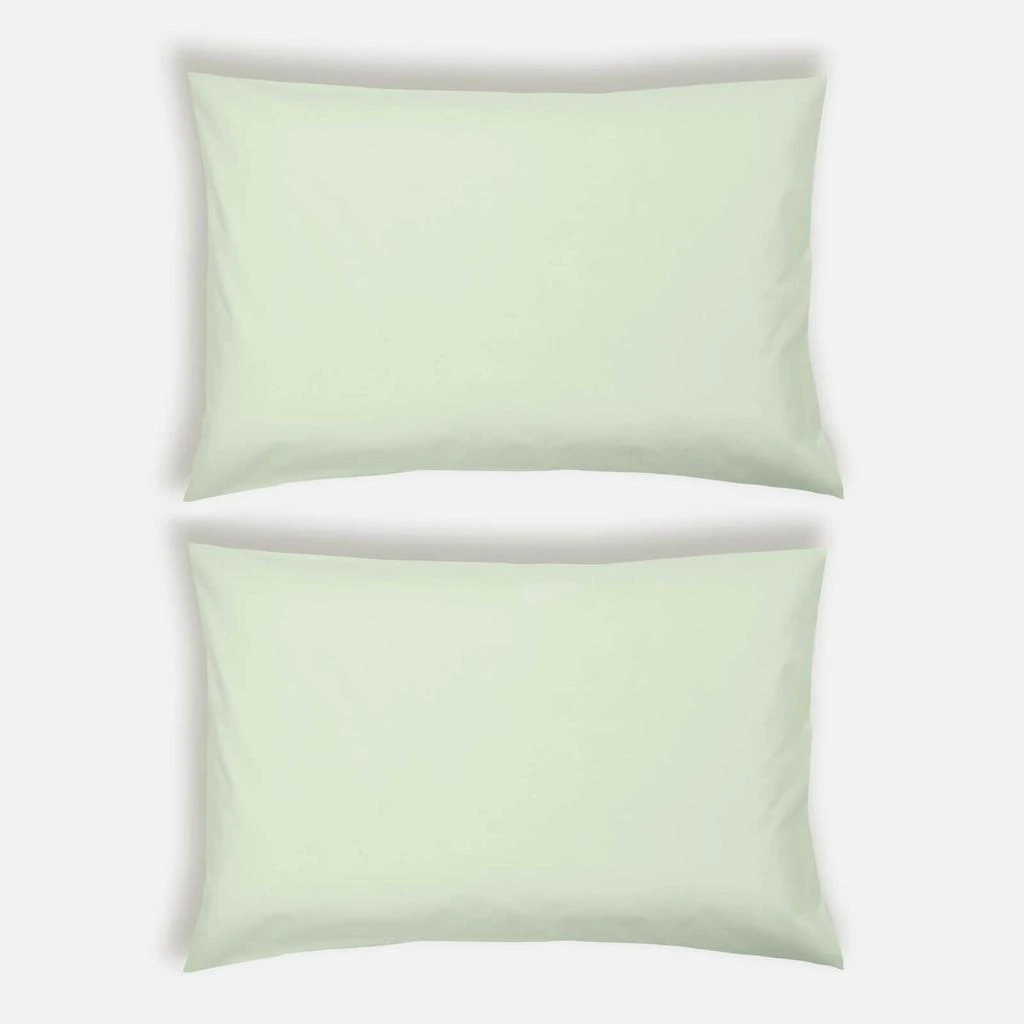 in homeware ïn home 200 Thread Count 100% Organic Cotton Pillowcase Pair - Green 1