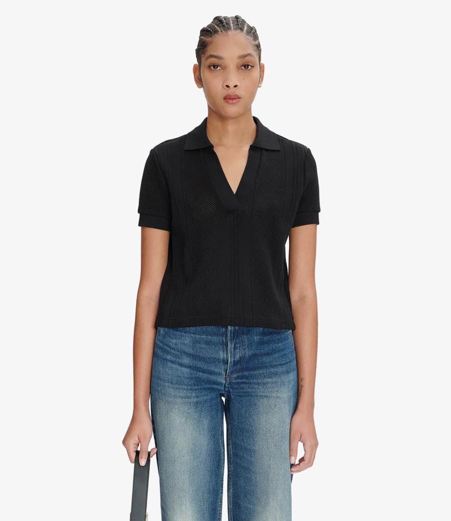 Tシャツ・カットソー A.P.C. Women's Roxy Short Sleeve Polo Black A.P.C. Roxy half-zip Polo Top | Black | FARFETCH AE