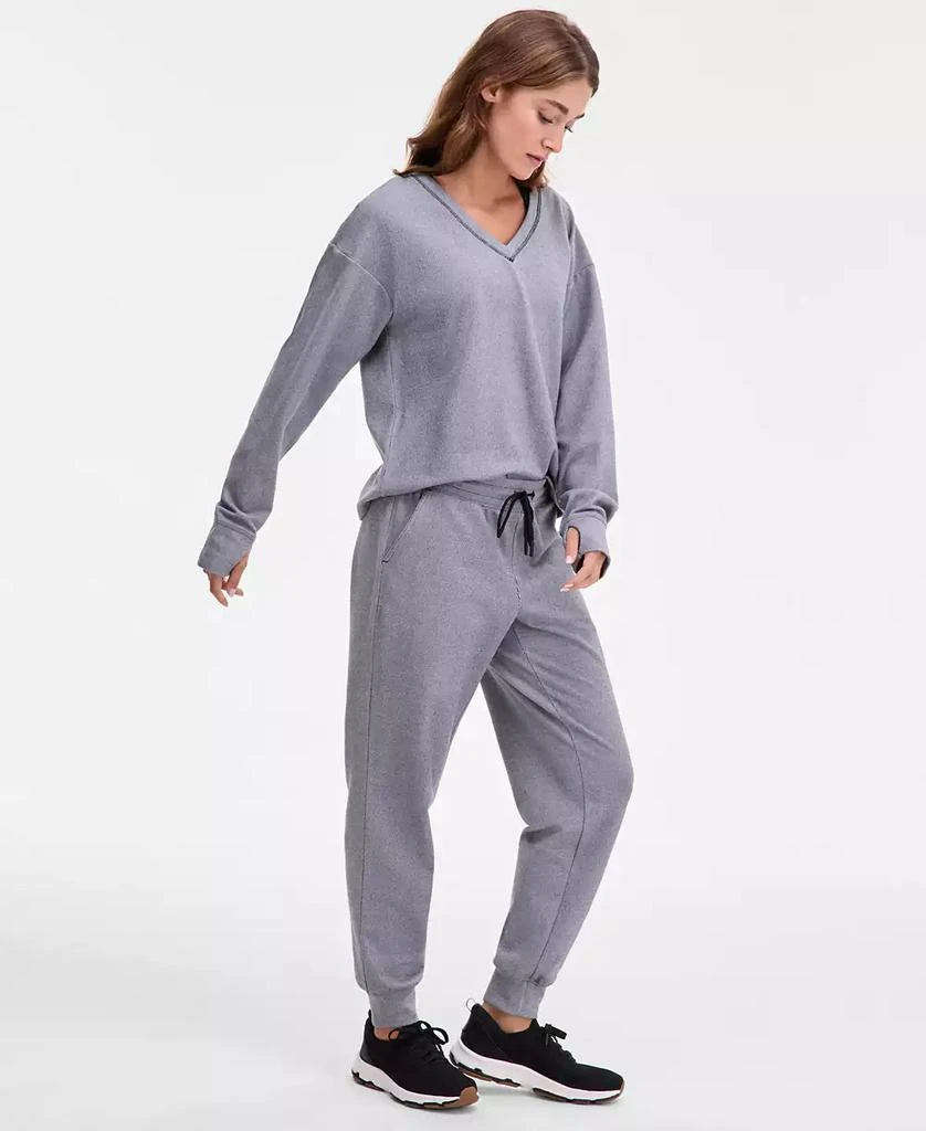ID Ideology Women's Brushed Rib Jogger Pants, Macy's Exclusive 3
