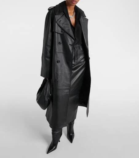 WARDROBE.NYC Leather trench coat 2