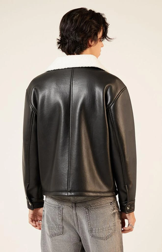 PacSun Sherpa Collar Faux Leather Jacket 4