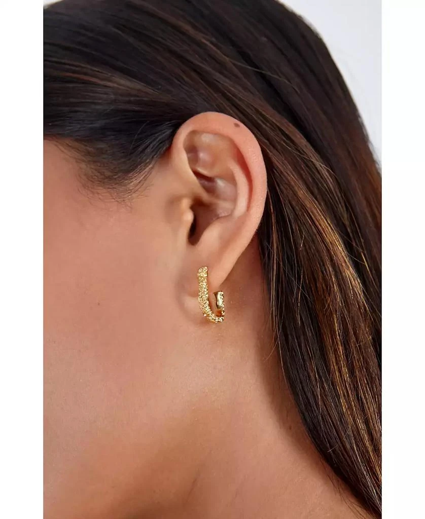 Lucy Quartermaine Half Hula Hoop Earrings in Gold Vermeil 2