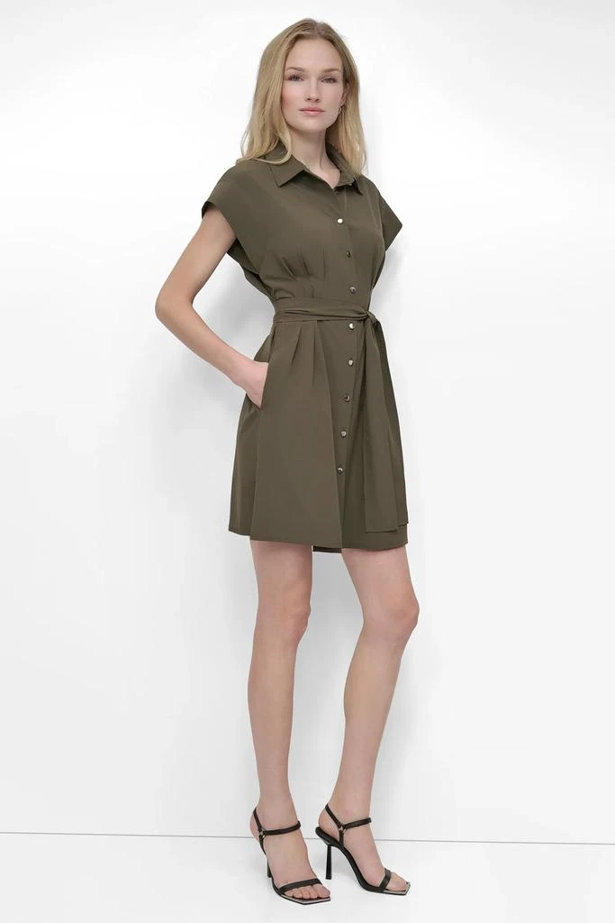 DKNY BELTED FIT & FLARE SHIRT DRESS 3