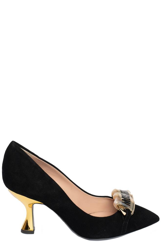 【関税込み】Moschino ブラック Puffy Bow ヒール Moschino Black Puffy Bow Heels - High Heels - Free Shipping