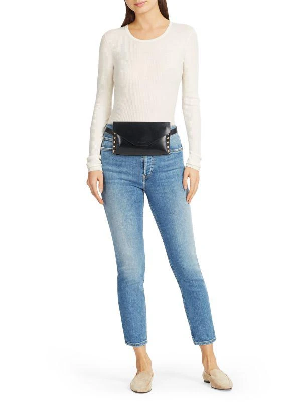 ALL SAINTS Studded Leather Belt Bag 2