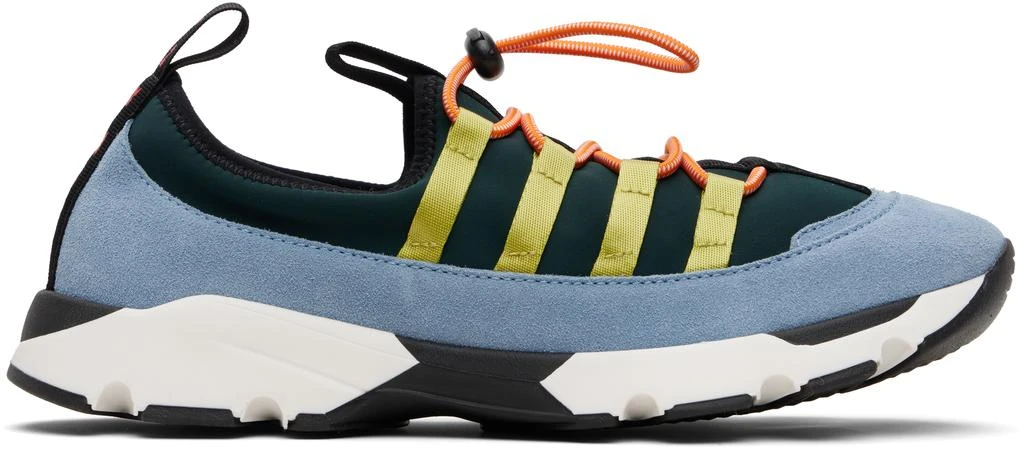 Marni Green 
Blue Lycra Lace-Up Running Sneakers
