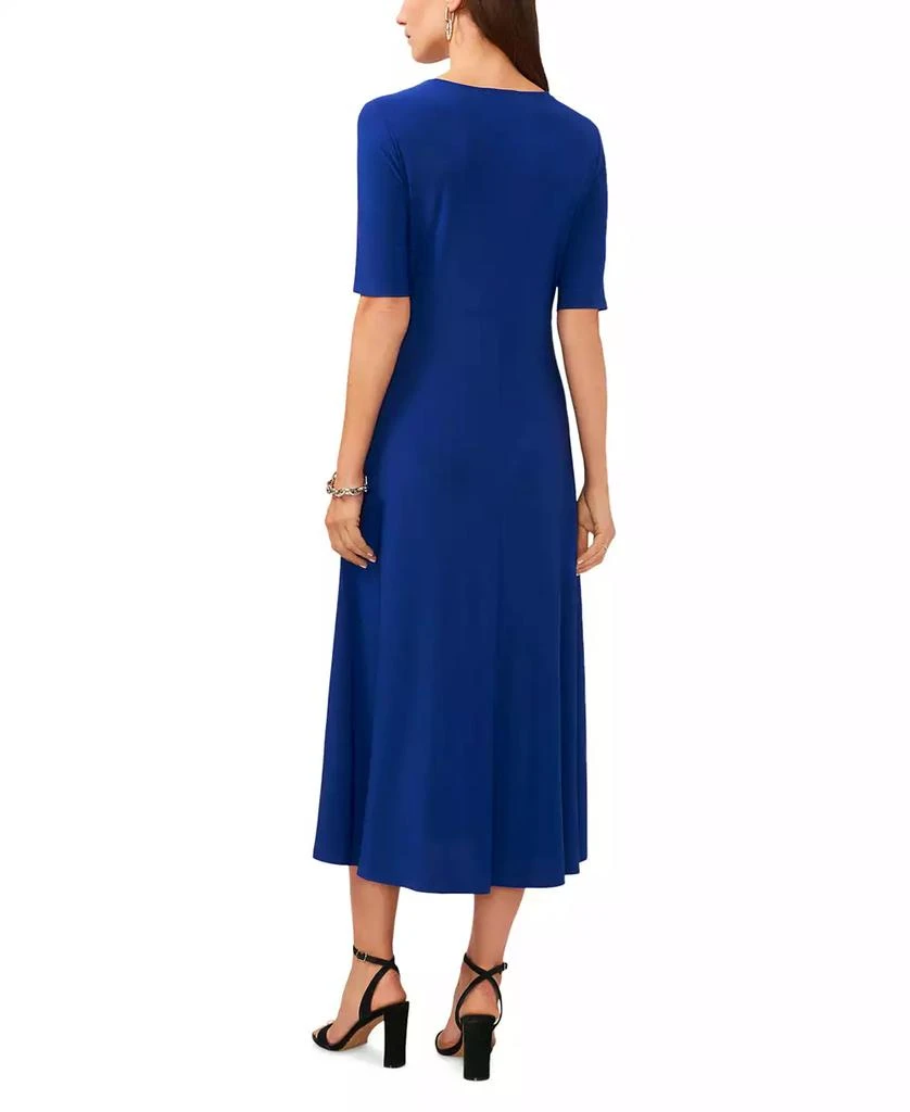 knee length dresses for ladies Maris Dew Dream Peach Elbow Sleeve Midi Shirt Dress main image 1