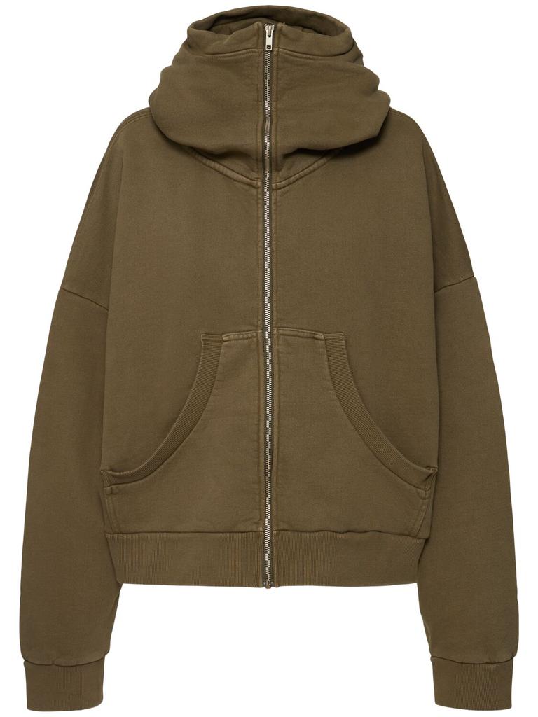 Entire Studios Beige Cropped Full Zip Hoodie - Hoodies Entire Studios Beige Cropped Full Zip Hoodie - Hoodies