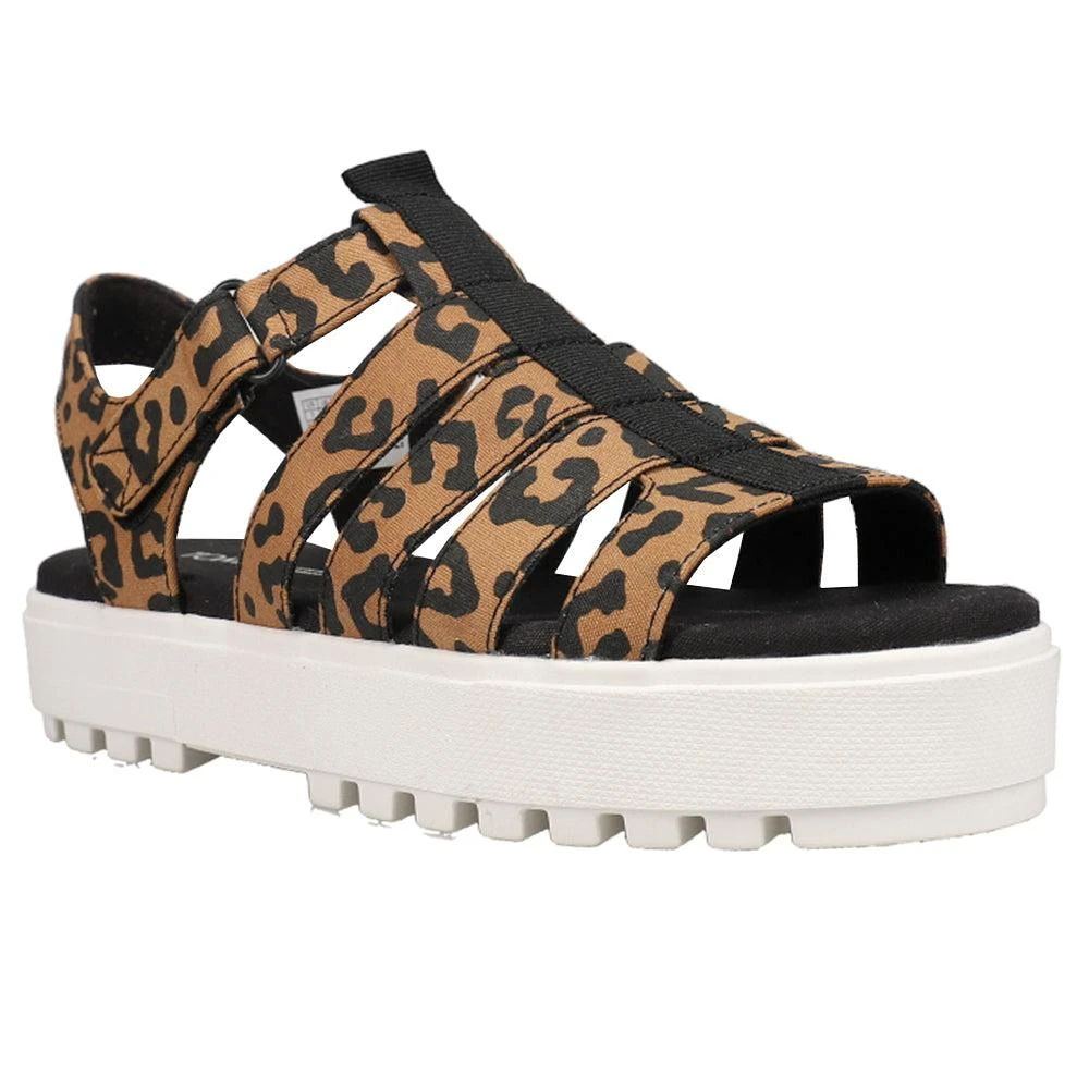 TOMS Fisherman Lug Leopard Print Platform Sandals 2