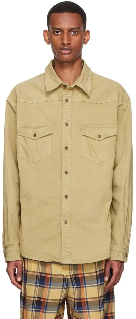 Faith Connexion Khaki Cotton Shirt 1