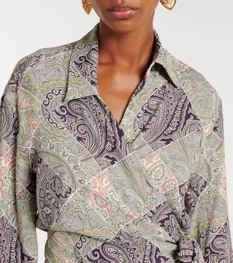 ETRO Printed wrap top 4