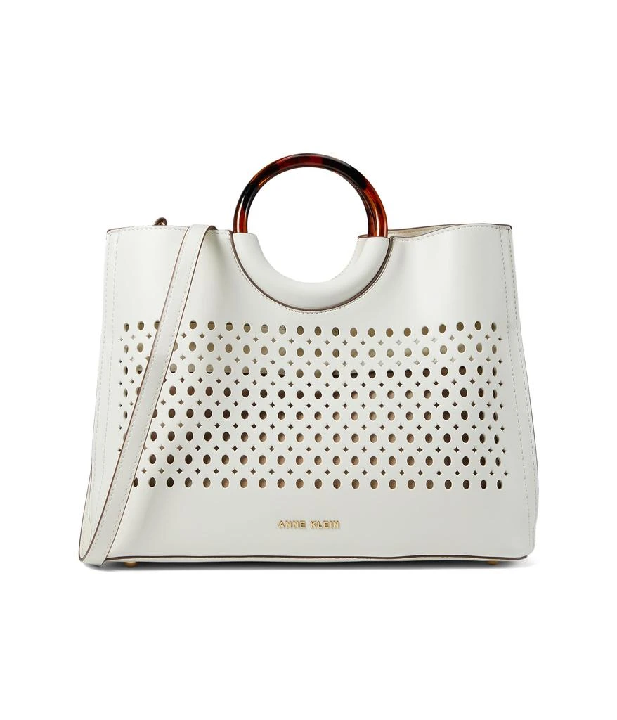 Anne Klein Perf Round Handle Satchel 1