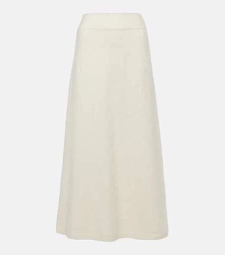 Lisa Yang Asta brushed cashmere midi skirt 1
