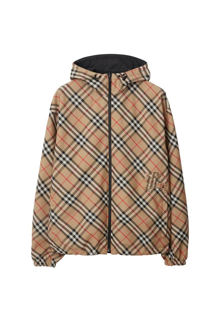 Burberry Reversible check hooded jacket 1