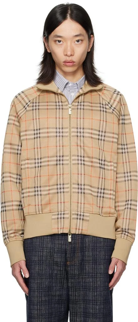 Burberry Beige Check Sweatshirt 1
