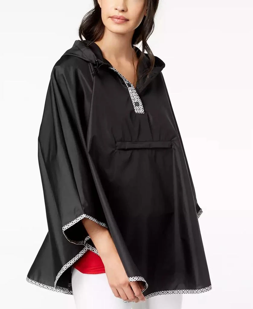 Totes Women's Water-Repellent Pack-able Rain Poncho 1