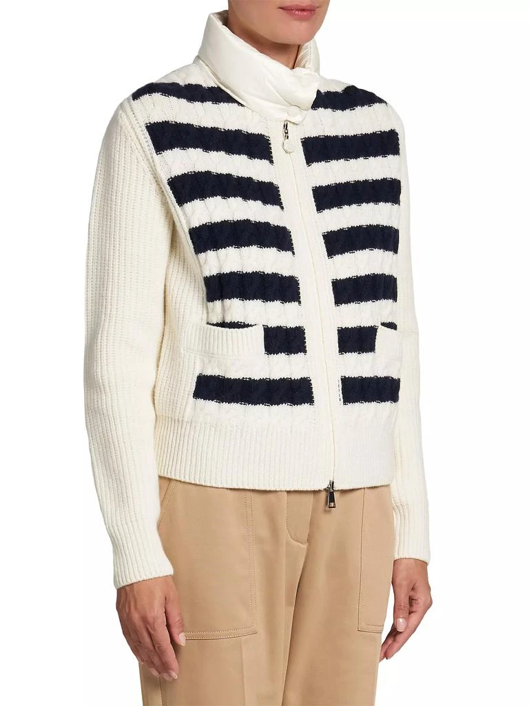 Moncler Striped Down Puffer Cardigan 4