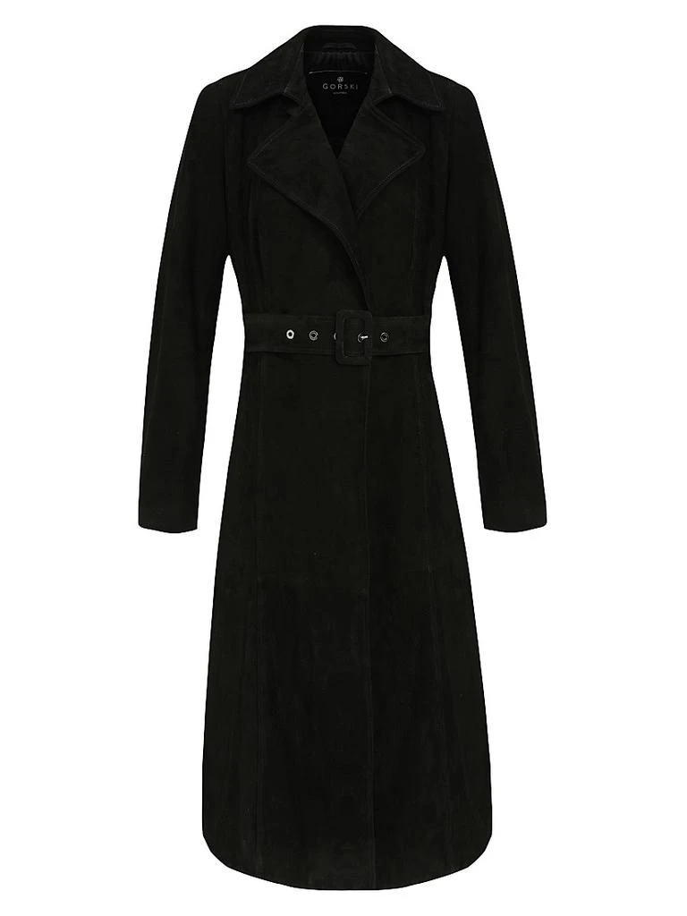 Gorski Metis Suede Belted Trench Coat 1