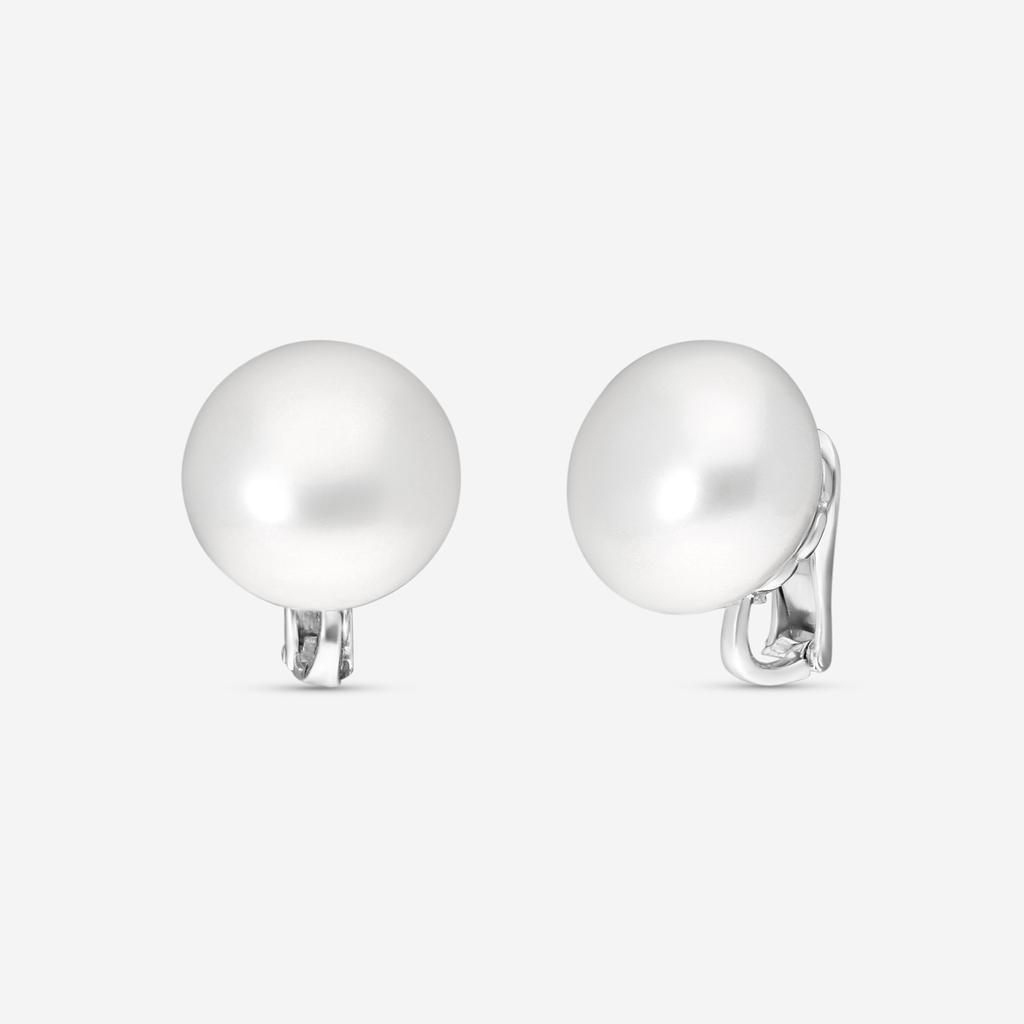 Assael Assael Platinum South Sea Cultured Pearl Clipback Earrings E6716
