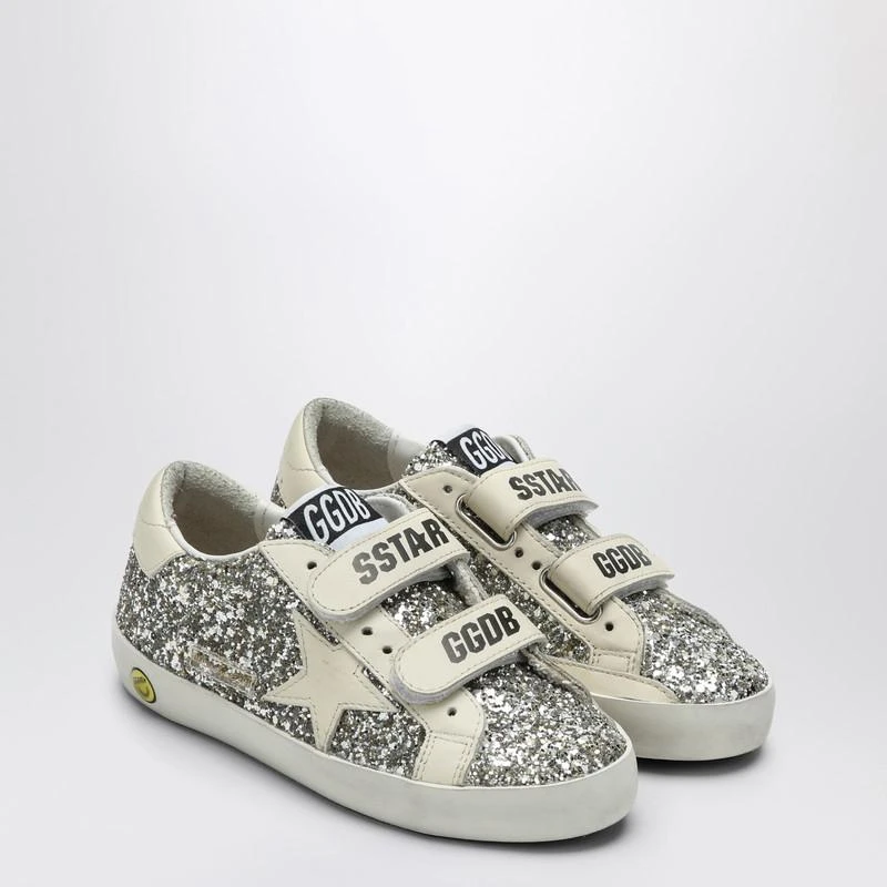 Golden Goose Old School sneaker in platinum/cream glitter 2