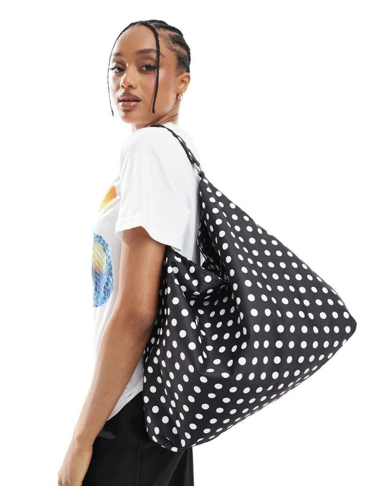 Asos Tote Bag Sling Bag Black Canvas Canvas Tote Bag Large ASOS