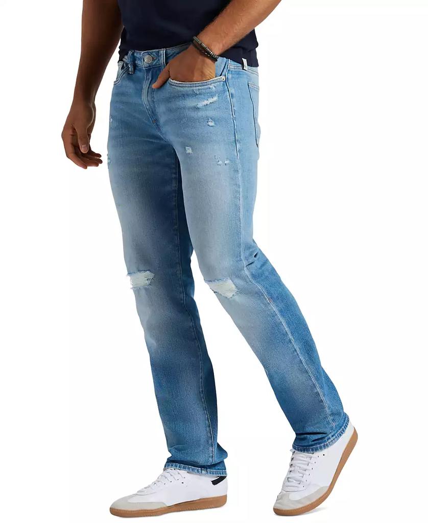 BUFFALO David Bitton Men's Straight Six Straight-Fit Distressed Jeans