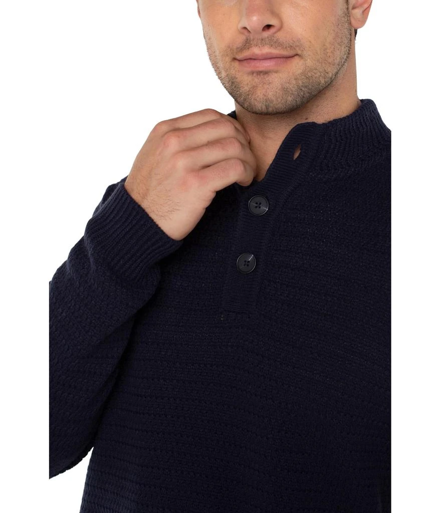 Liverpool Button Mock Neck Sweater 3
