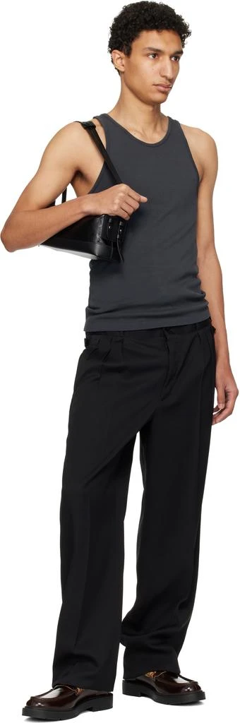 MAISON MARGIELA Gray Ribbed Tank Top 4