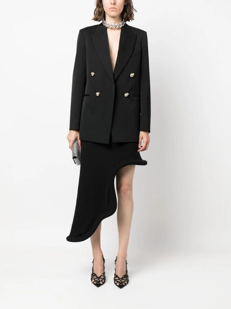 Lanvin Rhinestone-Embellished Black Wool Blazer 2
