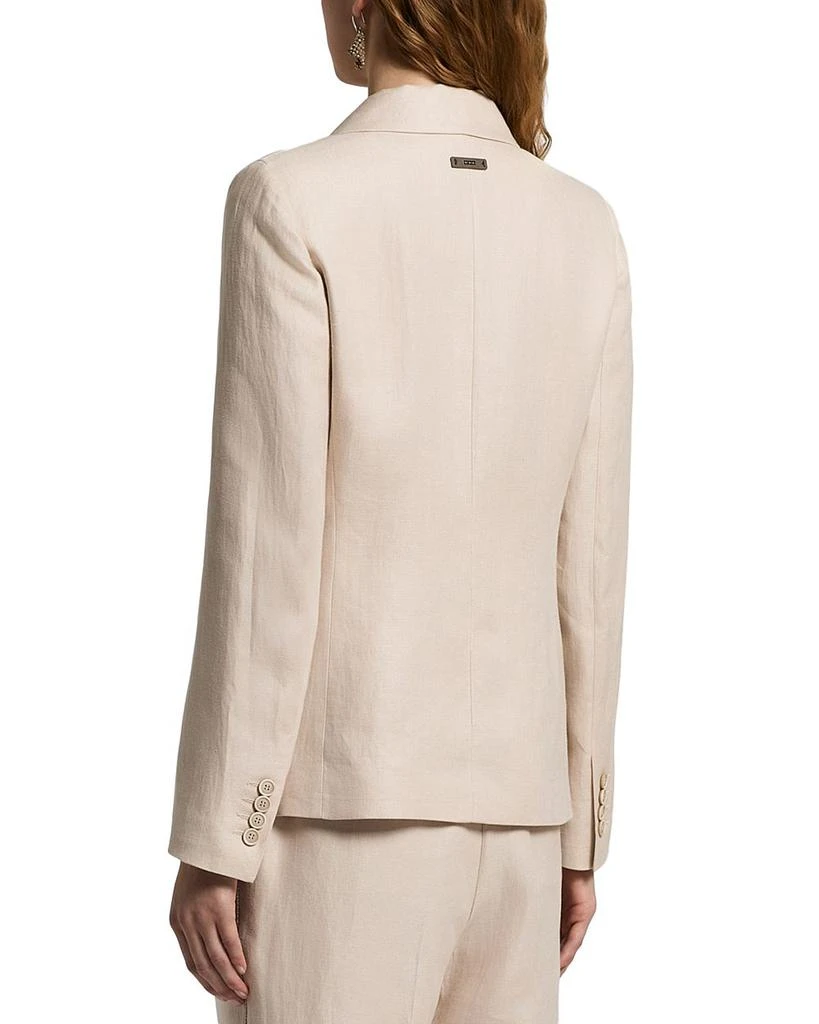 Peserico Double Breasted Peak Linen Blazer 2